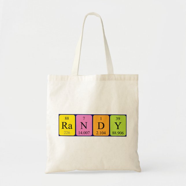 Randy periodic table name tote bag (Front)