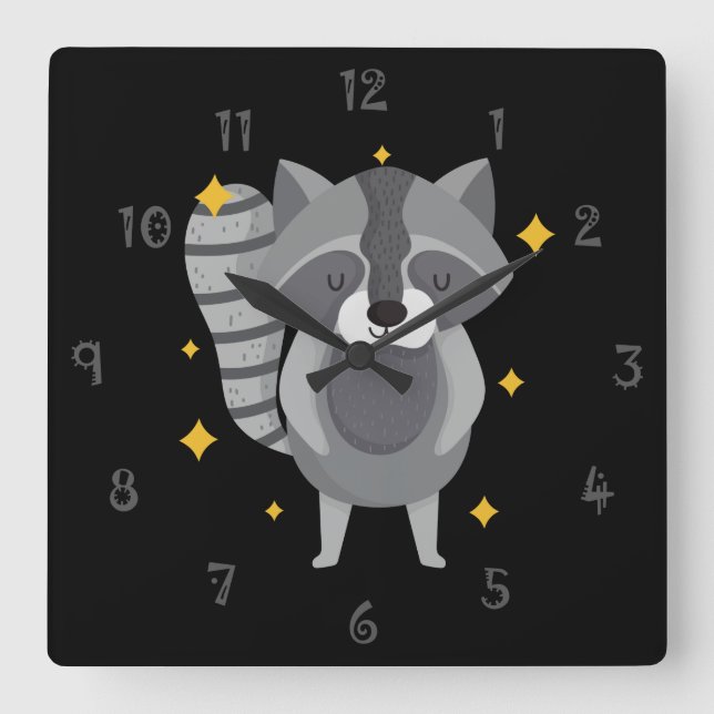 Randy The Racoon Wall Clock (Front)