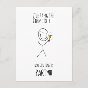 Rang The Chemo Bell Party Invitation Postcard