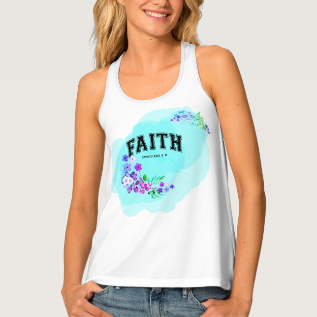 Range of Belief: Wear Your Trust, Move Mountains Tank Top (Front)