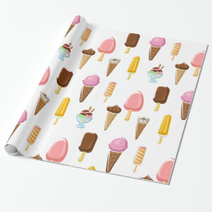 Range Of Ice Creams Wrapping Paper