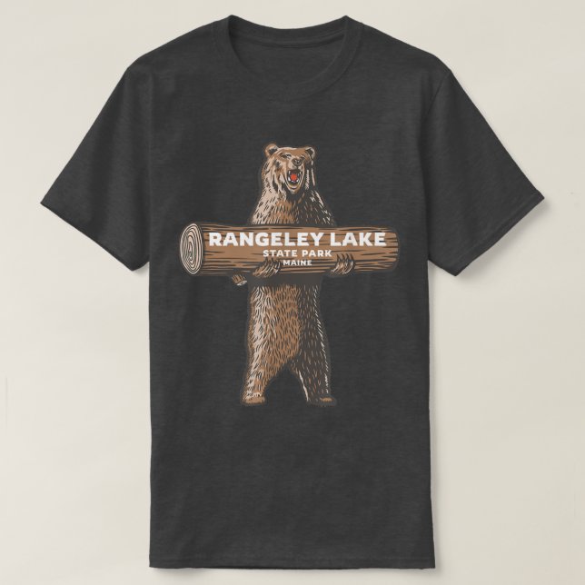 Rangeley Lake State Park Maine ME Bear Vacation So T-Shirt (Design Front)