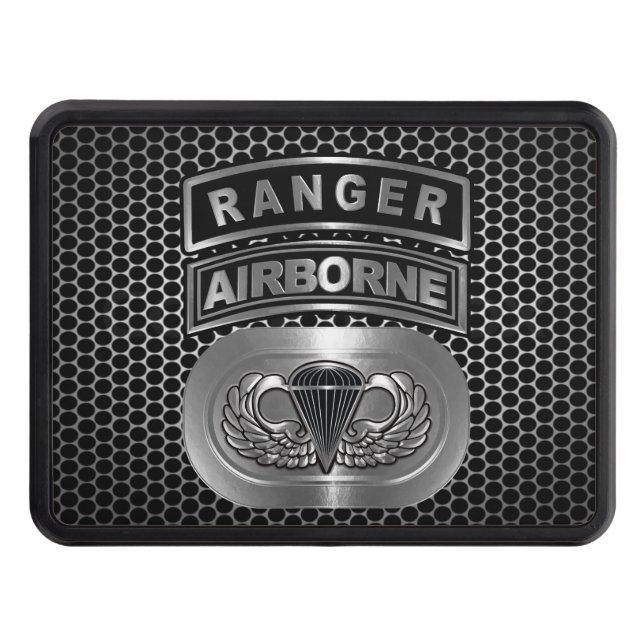 Ranger Airborne Paratrooper Wings Hitch Cover (Front)