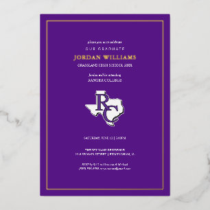 Ranger College Graduation Foil Invitation