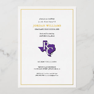 Ranger College Graduation Foil Invitation