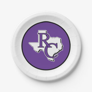 Ranger College Texas Paper Plates