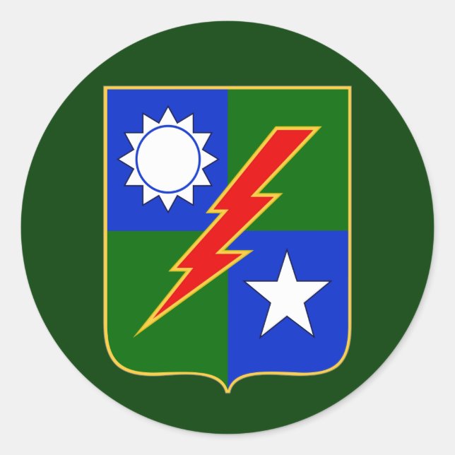 Ranger crest 2 classic round sticker (Front)