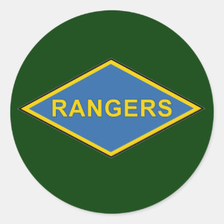 Ranger diamond - blue w gold classic round sticker