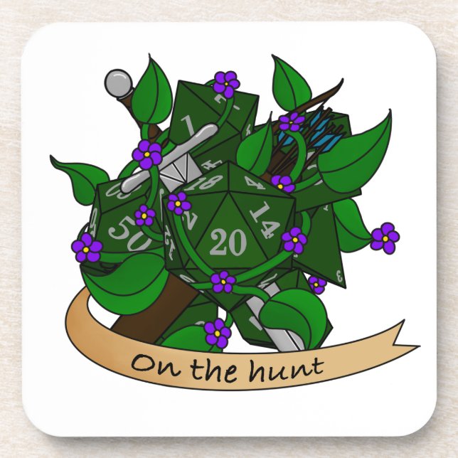 Ranger Dice Design Beverage Coaster (Front)