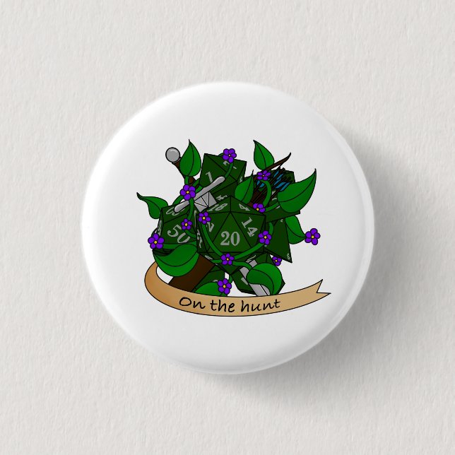 Ranger Dice Design Button (Front)