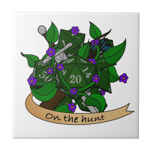 Ranger Dice Design Ceramic Tile (Front)