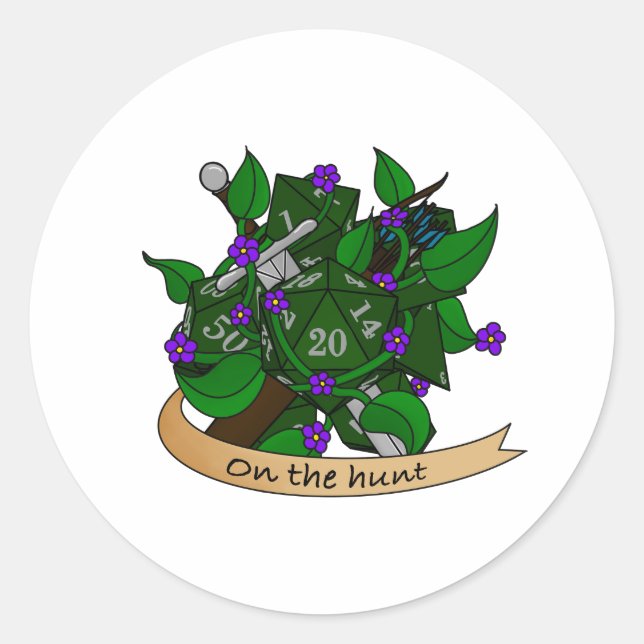 Ranger Dice Design Classic Round Sticker (Front)