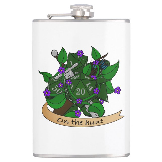 Ranger Dice Design Flask (Front)