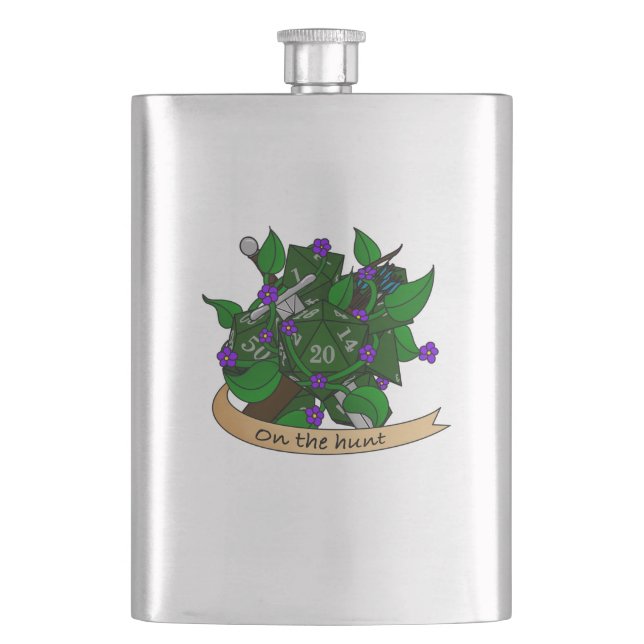 Ranger Dice Design Flask (Front)