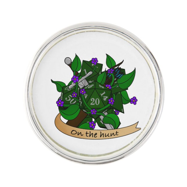 Ranger Dice Design Lapel Pin (Front)