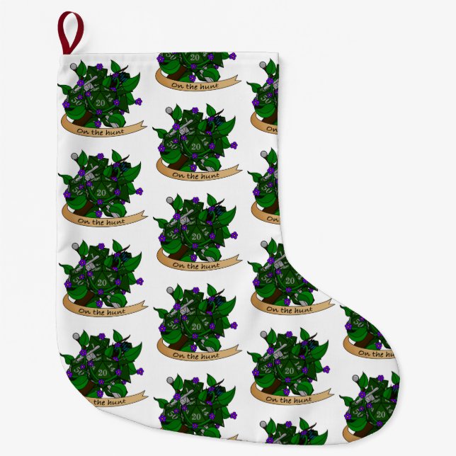 Ranger Dice Design Large Christmas Stocking (Front)