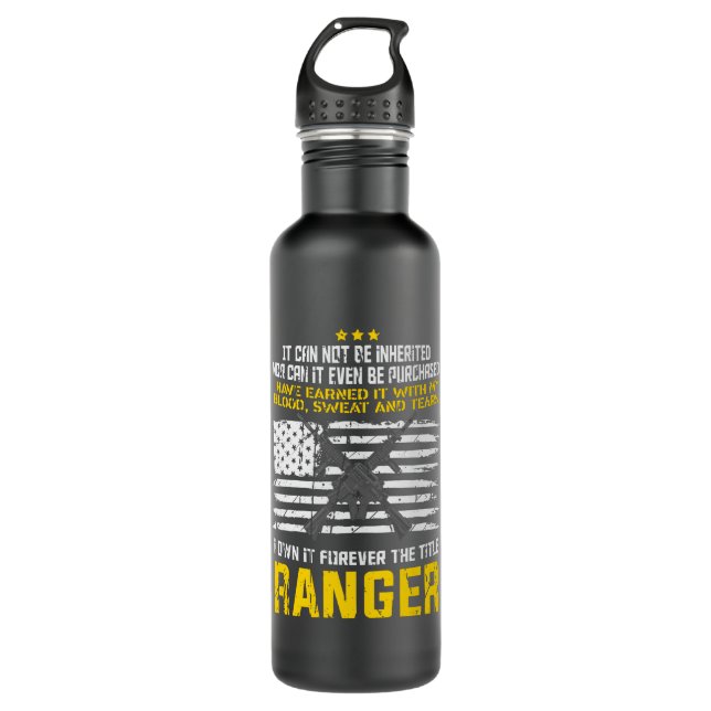 Ranger Military Design Stainless Steel Water Bottle (Front)