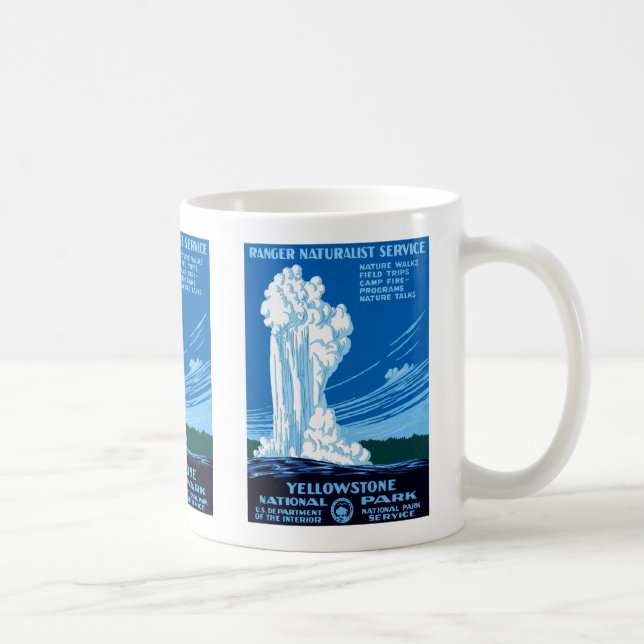 Ranger Naturalist Service ~ Yellowstone Coffee Mug (Right)