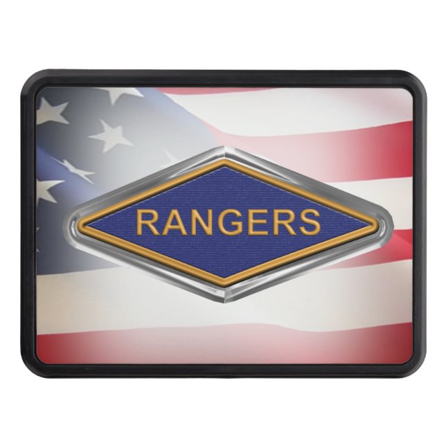 Ranger Regiment WWII American Flag  Hitch Cover (Front)