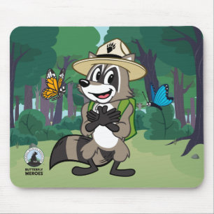 Ranger Rick   Butterfly Hero - Butterfly Sign Mouse Pad