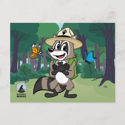 Ranger Rick  Butterfly Hero _ Butterfly Sign Postcard