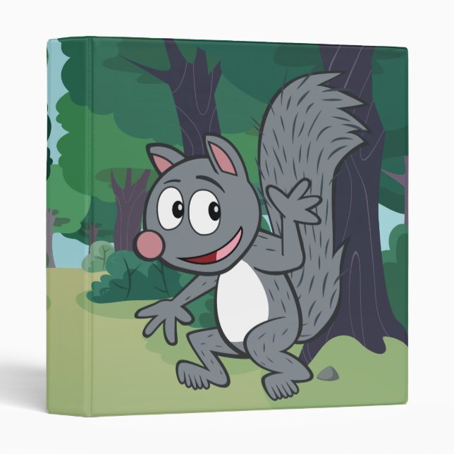 Ranger Rick | Gray Squirrel Waving Binder (Front/Spine)