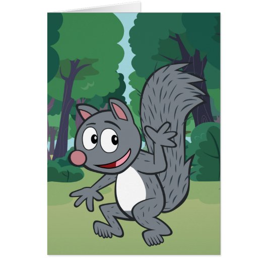 Ranger Rick | Gray Squirrel Waving Cards (Front)
