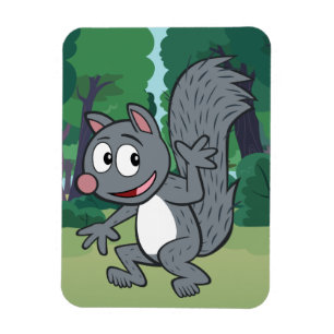 Ranger Rick Gray Squirrel Waving Magnet