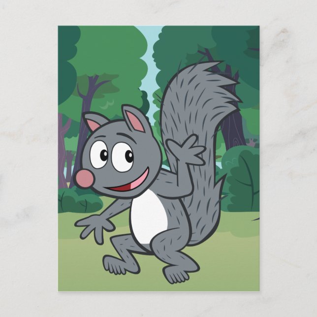 Ranger Rick | Gray Squirrel Waving Postcard (Front)