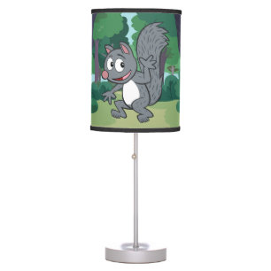 Ranger Rick Gray Squirrel Waving Table Lamp