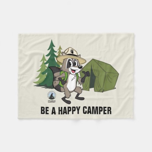 Ranger Rick  Great American Campout _Tent Fleece Blanket