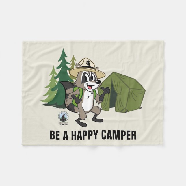 Ranger Rick | Great American Campout -Tent Fleece Blanket (Front (Horizontal))