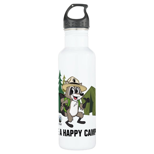 Ranger Rick | Great American Campout -Tent Stainless Steel Water Bottle (Front)