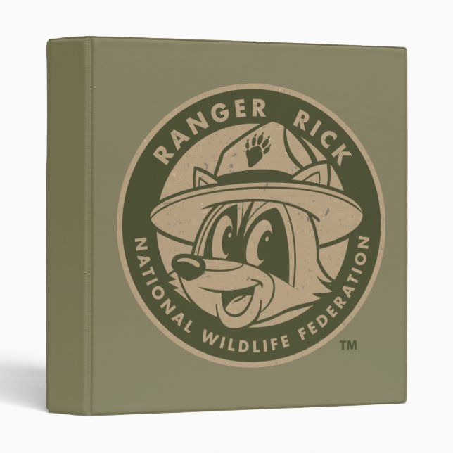 Ranger Rick | Ranger Rick Khaki Logo 3 Ring Binder (Front/Spine)