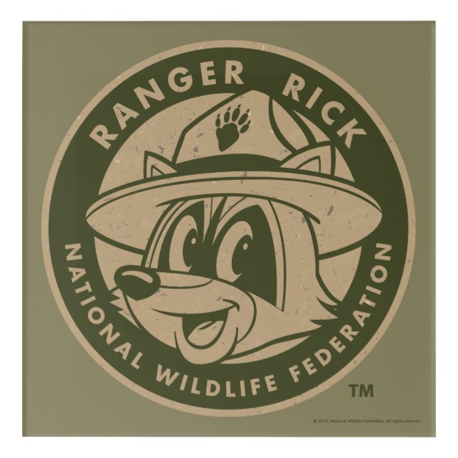 Ranger Rick | Ranger Rick Khaki Logo Acrylic Print (Front)