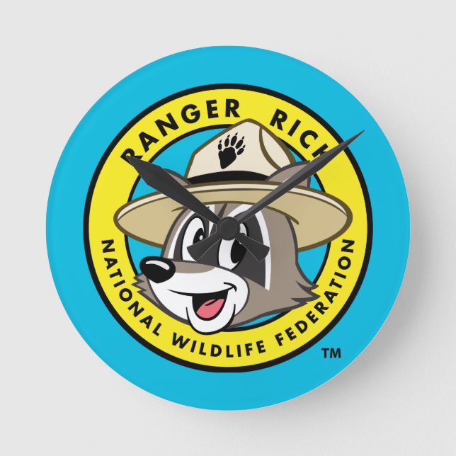 Ranger Rick | Ranger Rick Logo Round Clock (Front)