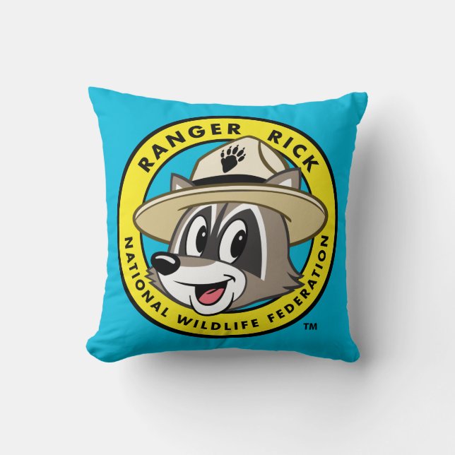 Ranger Rick | Ranger Rick Logo Throw Pillow (Front)