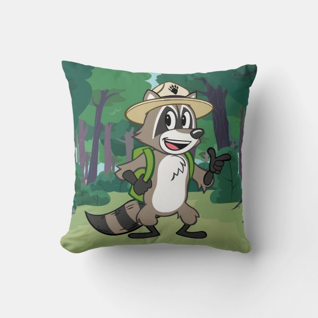 Ranger Rick | Ranger Rick Pointing Throw Pillow (Front)
