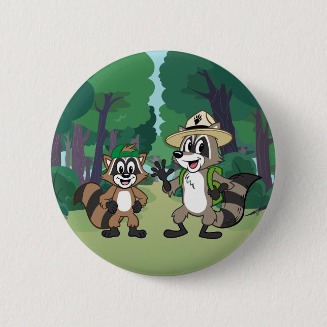 Ranger Rick | Ranger Rick & Ricky Pinback Button (Front)