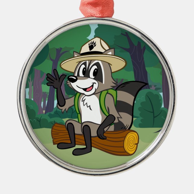 Ranger Rick | Ranger Rick Sitting Metal Ornament (Front)