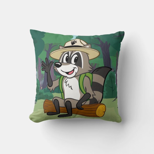 Ranger Rick | Ranger Rick Sitting Throw Pillow (Front)