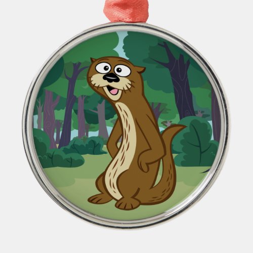 Ranger Rick  Reggie Otter Metal Ornament