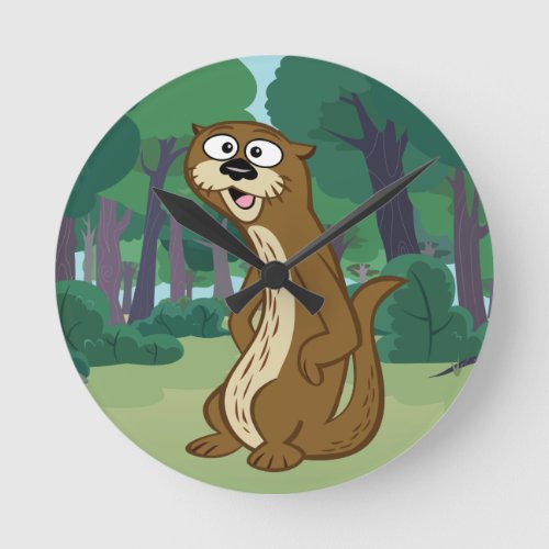 Ranger Rick  Reggie Otter Round Clock