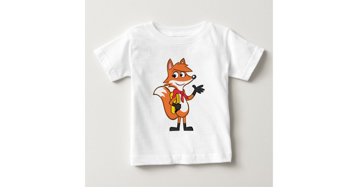 Ranger Rick Scarlett Fox Waving Baby T Shirt Zazzle Com