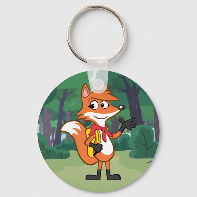 Ranger Rick | Scarlett Fox Waving Keychain (Front)