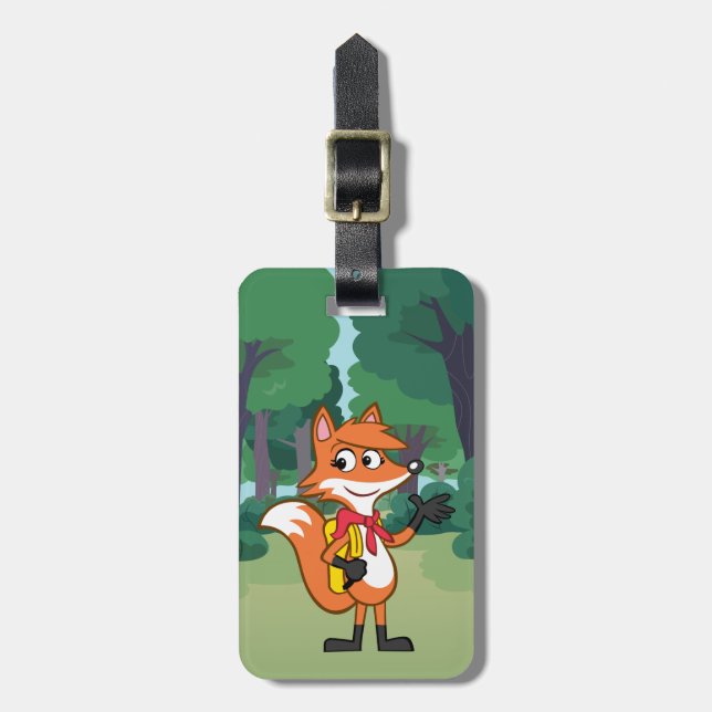 Ranger Rick | Scarlett Fox Waving Luggage Tag (Front Vertical)