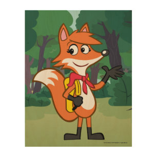 Ranger Rick   Scarlett Fox Waving Wood Wall Art