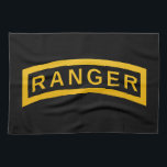 Ranger Tab Kitchen Towel<br><div class="desc">Classic black and yellow Army Ranger tab. Great gift for veteran,  gift for military and cool birthday gift for boys.</div>