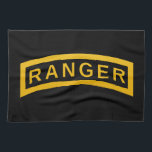 Ranger Tab Kitchen Towel<br><div class="desc">Classic black and yellow Army Ranger tab. Great gift for veteran,  gift for military and cool birthday gift for boys.</div>