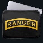 Ranger Tab Laptop Sleeve<br><div class="desc">Classic black and yellow Army Ranger tab. Great gift for veteran,  gift for military and cool birthday gift for boys.</div>